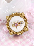 Pink Crystal Star Ring