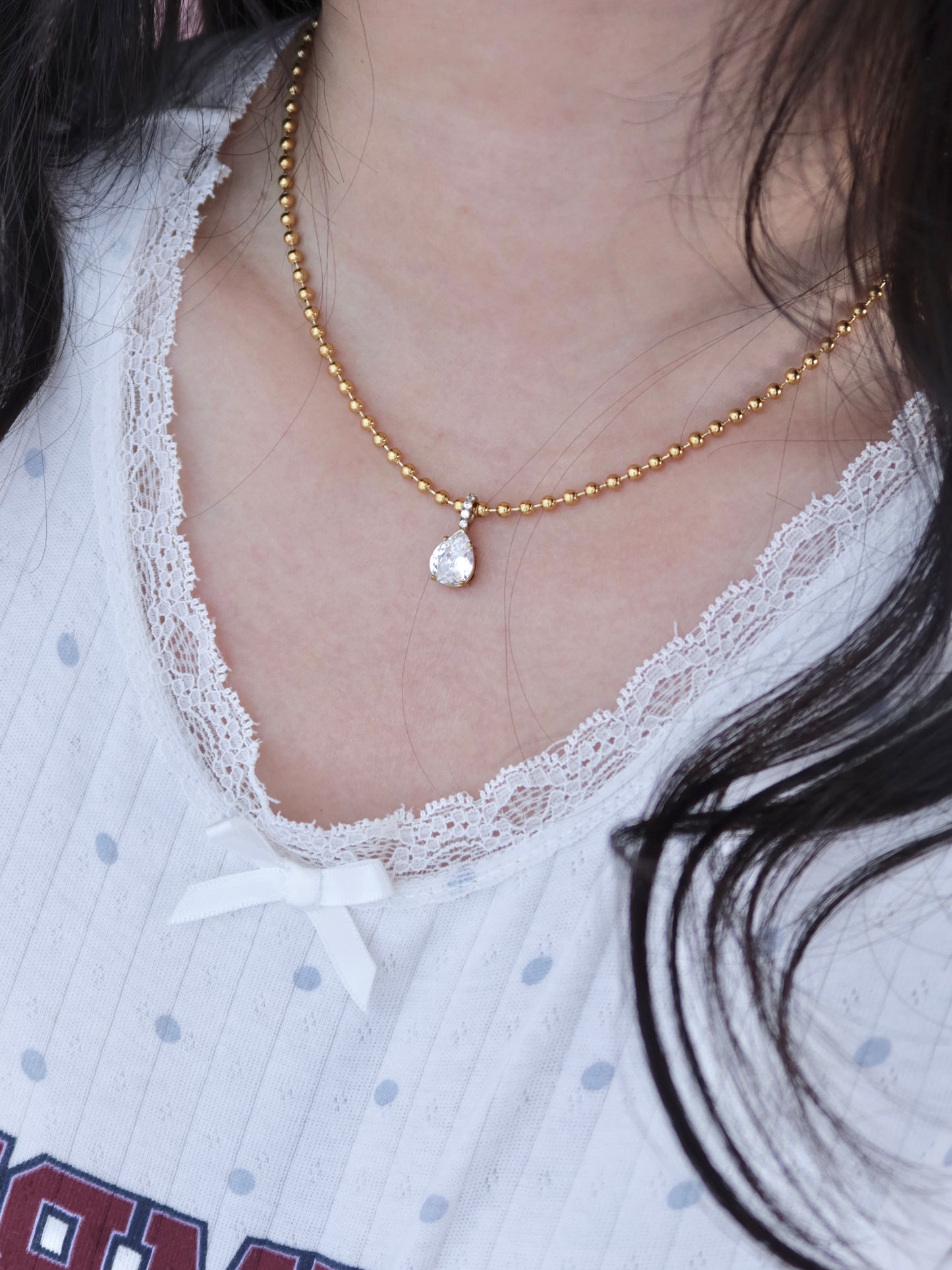 Teardrop Zircon Necklace
