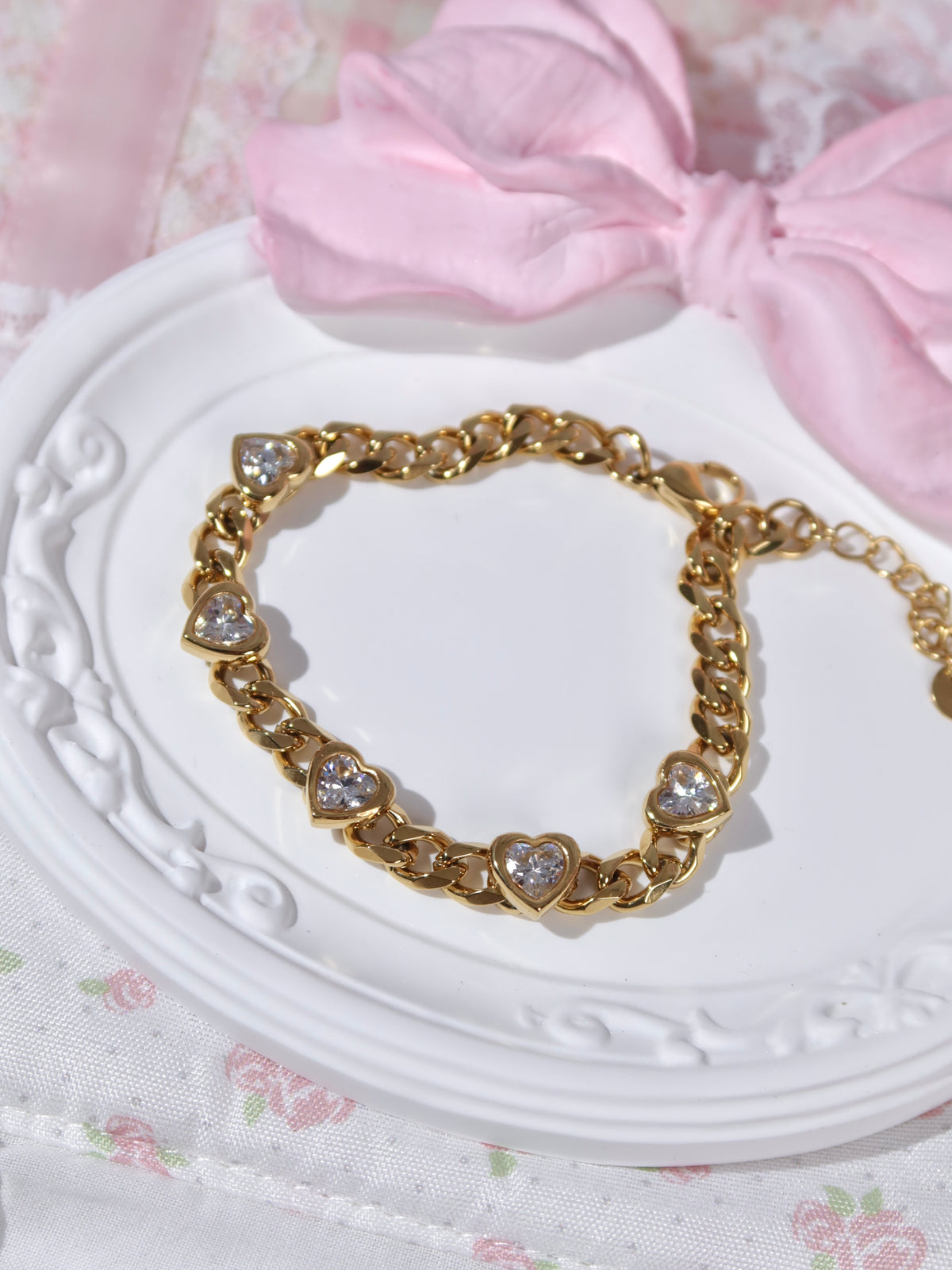 Luxe Heart Zircon Bracelet