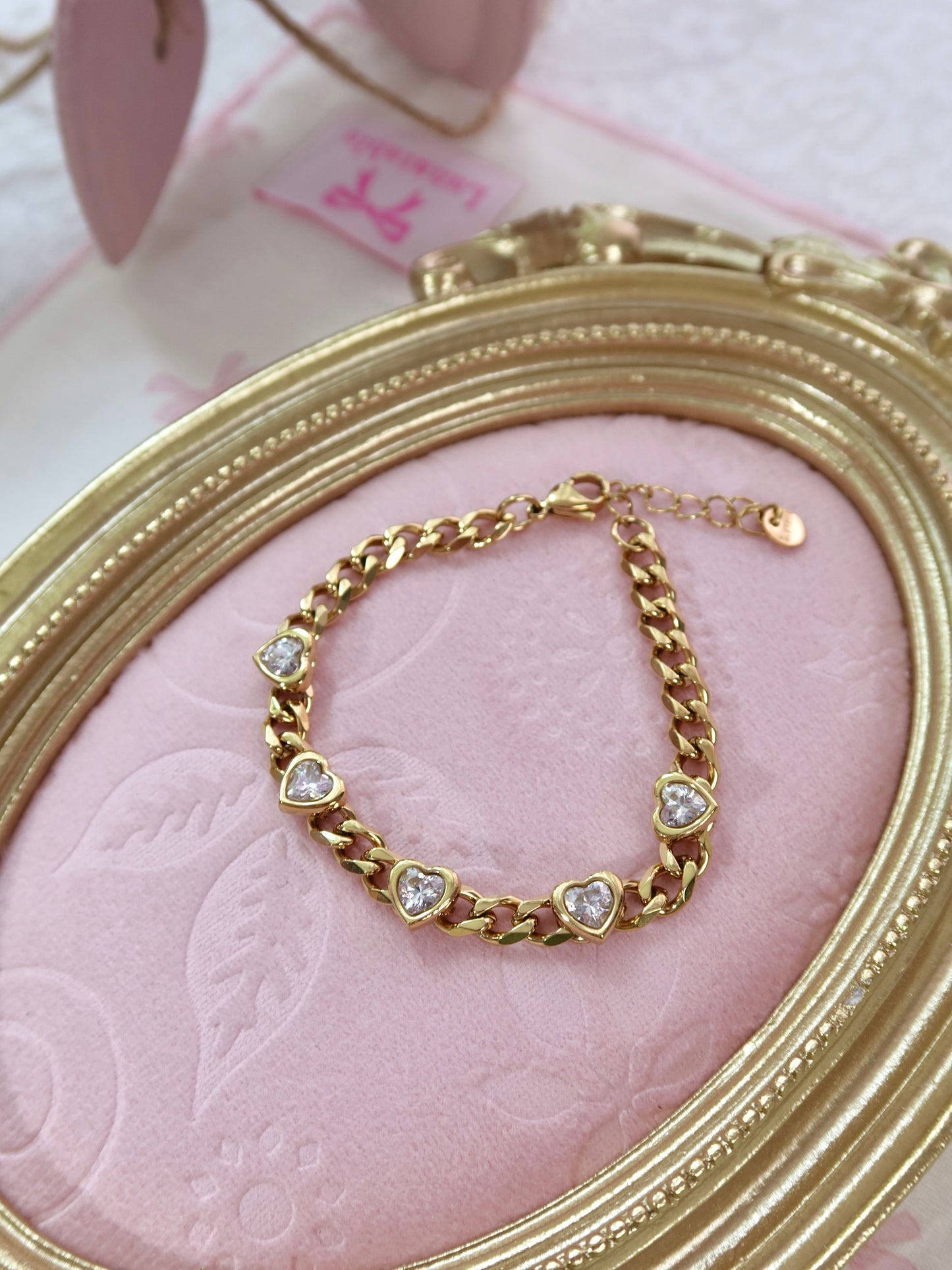 Sparkling Heart Zircon Bracelet