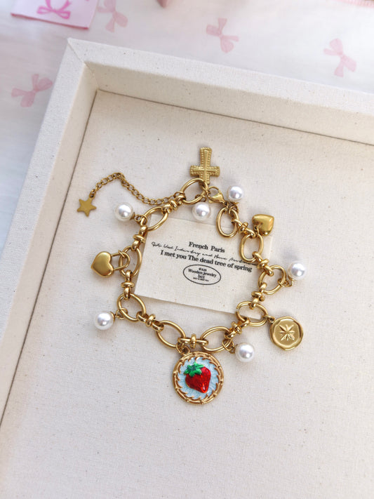 Strawberry Charm Bracelet