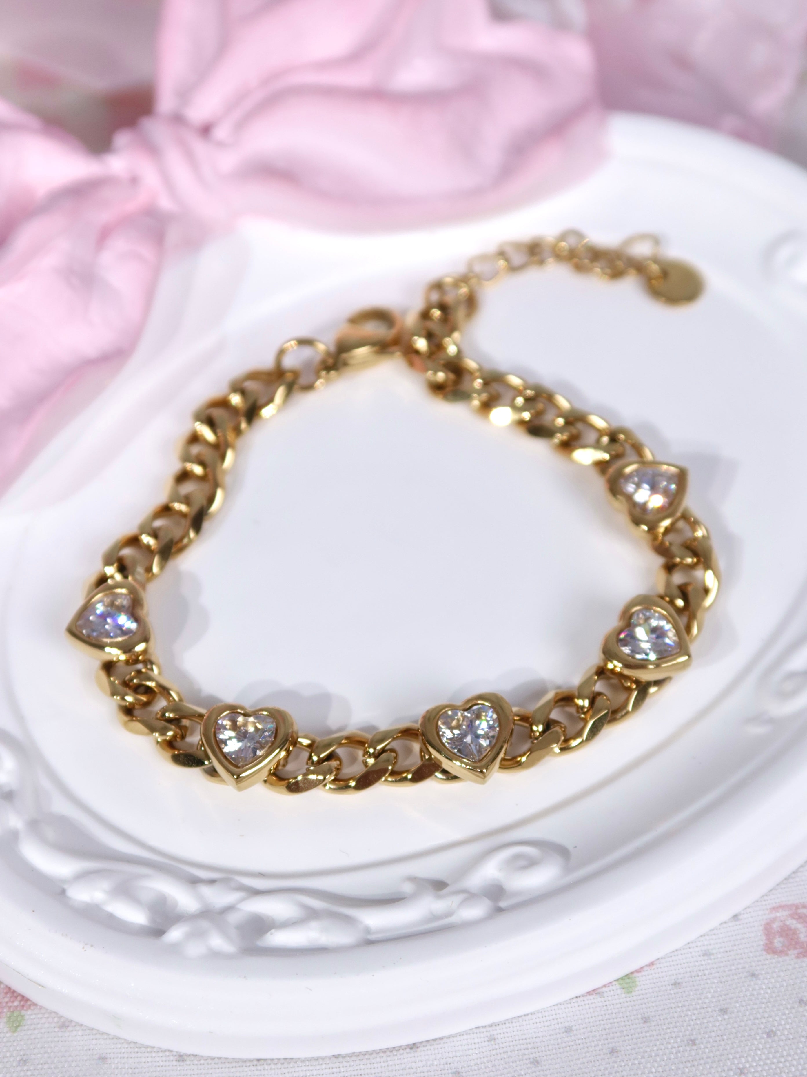 Luxe Heart Zircon Bracelet
